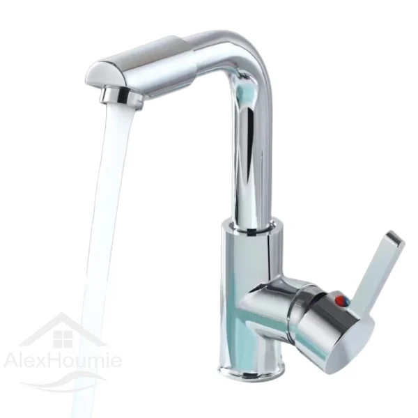 Bathroom Hot and Cold Faucet Basin Water Faucet New Washbasin Tap Deck Mounted Singel Handel Single Hole Chrome - Image 6